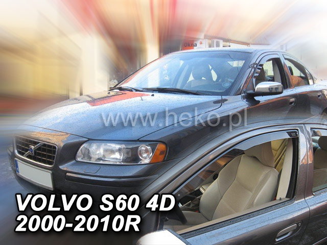 VOLVO S60 4-portes 2000-2010 Deflecteurs de vent 4-pièces HEKO Bulles 